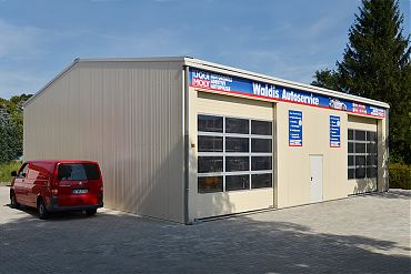 Werkstatthalle 15 × 15 m | Auto- und Reifenservice