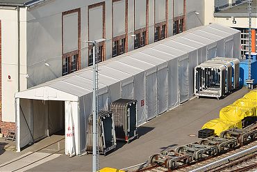 Montagehalle 5 × 37,50 m | Montagearbeiten