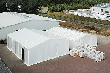 2 Stk. Lagerhalle 10/12,50 × 20 m | Lager für Fenster und Türen