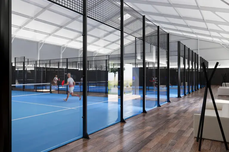 Premium Padelhalle mit schönem Ambiente