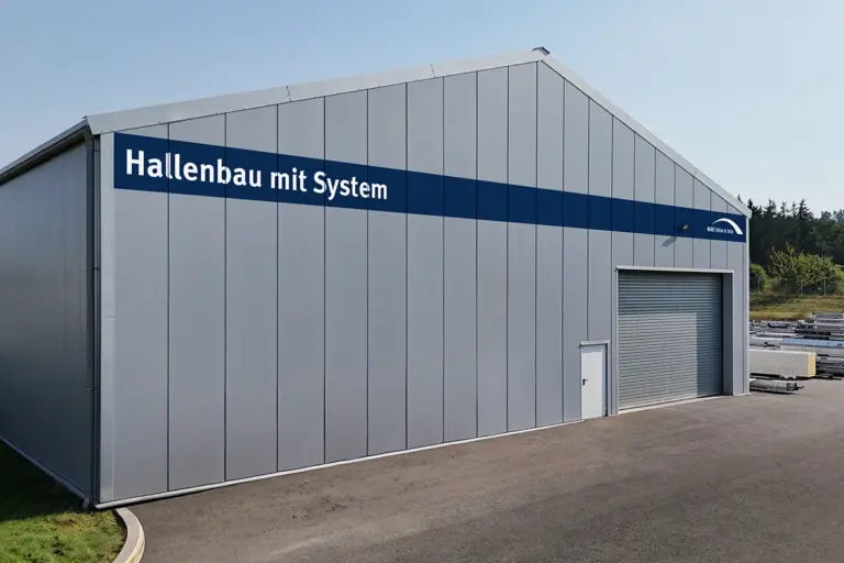 Produktionshalle Giebelansicht